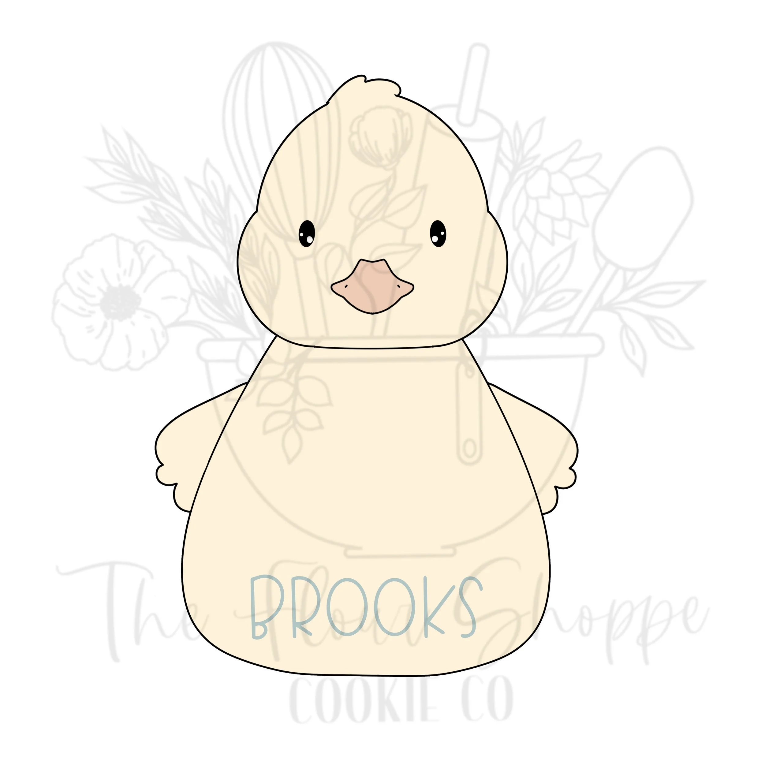 Round Duck 1, Easter Digital STL Cookie Cutter