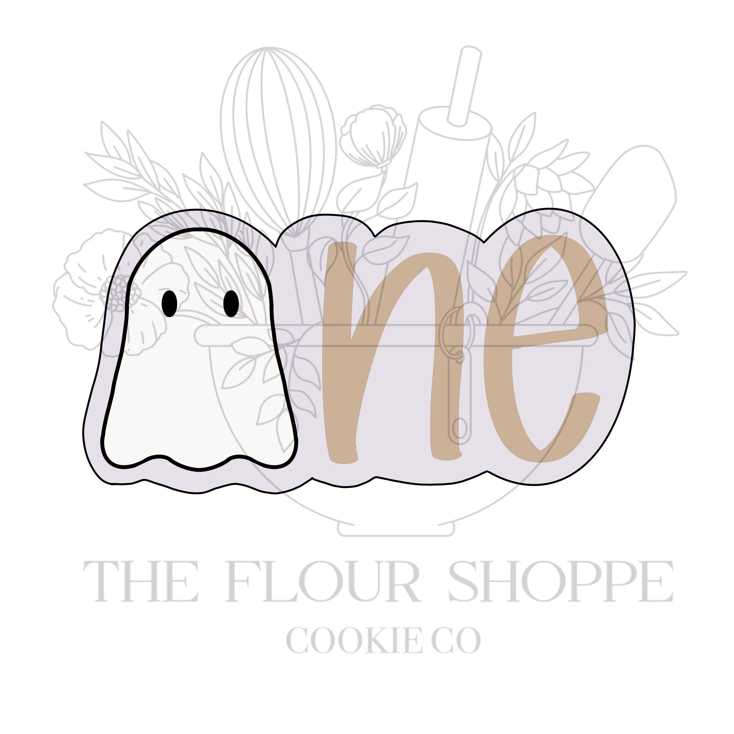 One With Ghost, Halloween Cookie Cutter STL