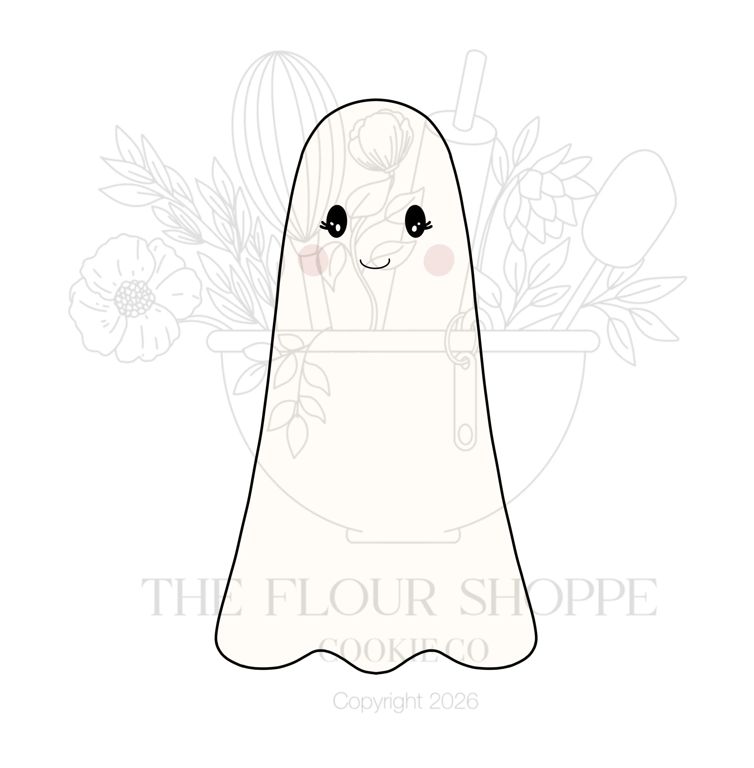 Ghost 12 Tall, Halloween Cookie Cutter STL