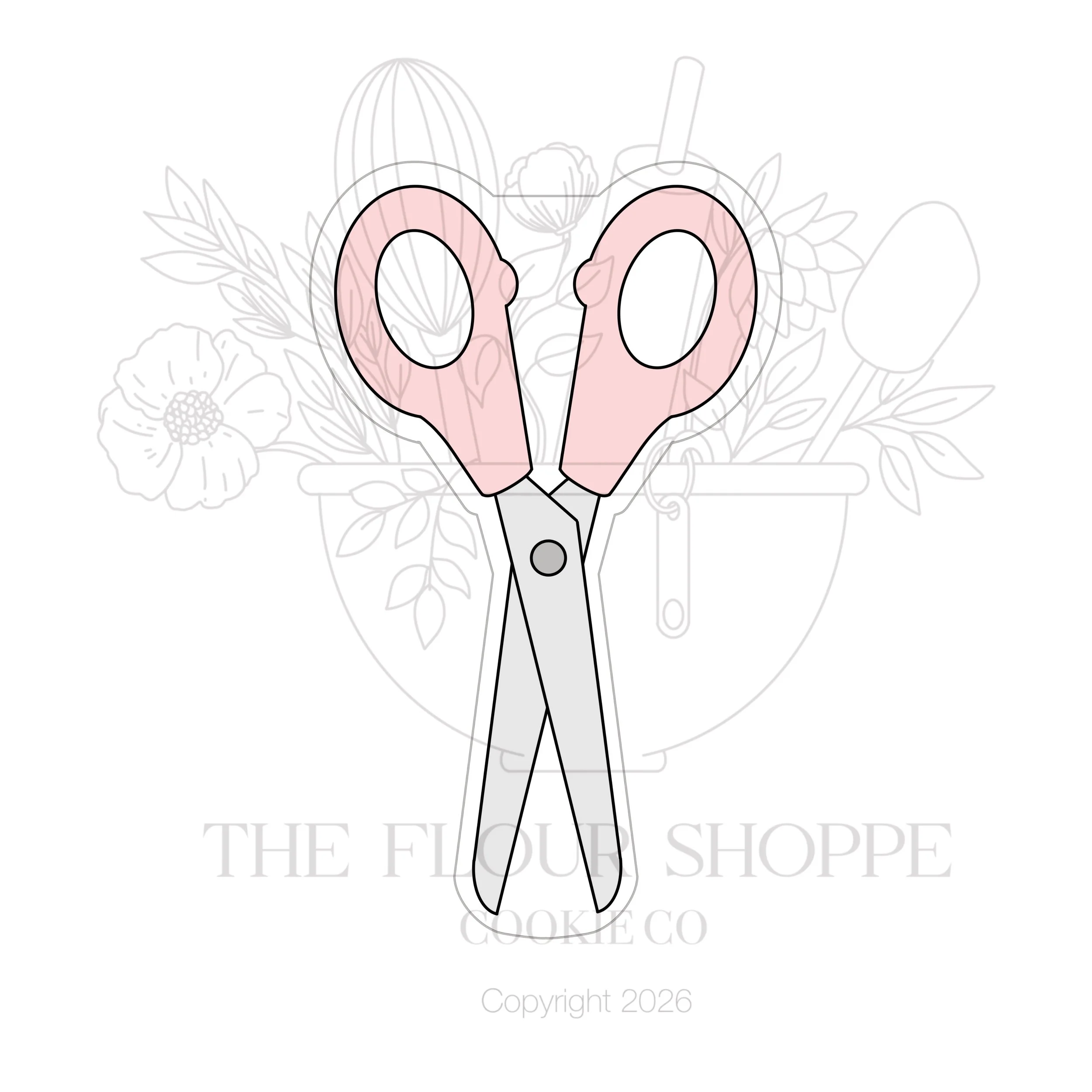 Scissors 1 Cookie Cutter STL