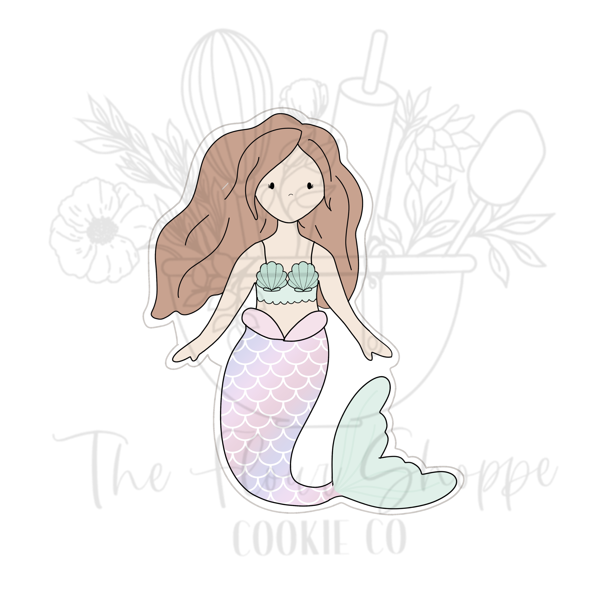 Mermaid 3 Cookie Cutter STL