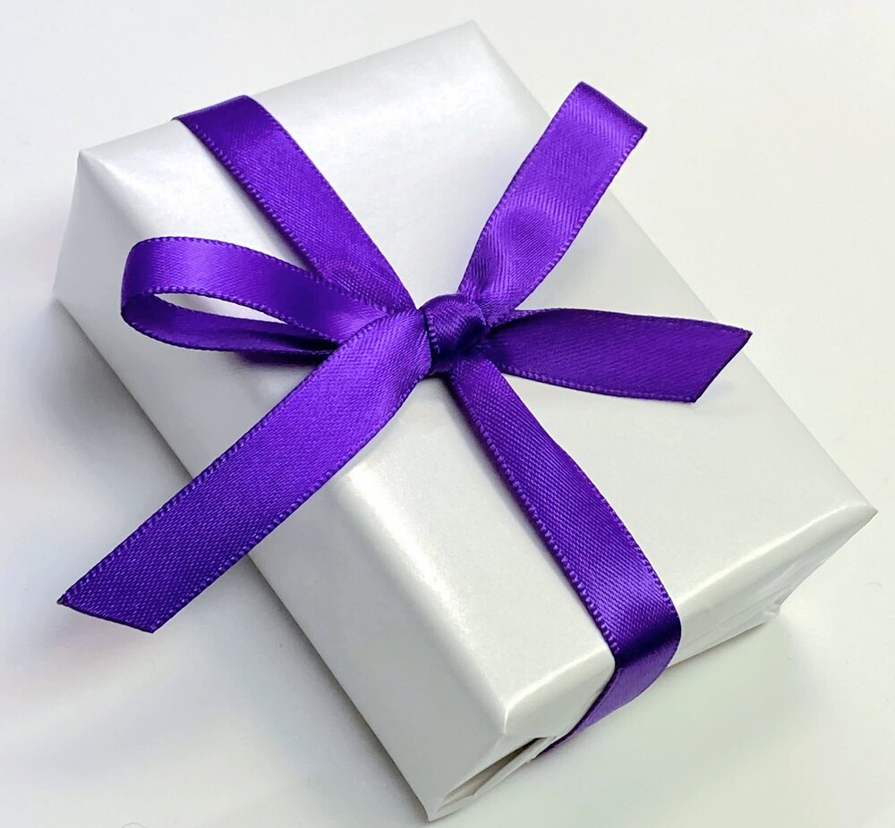 Gold Violet Ribbon for Gift Wrapping Gift Ribbon