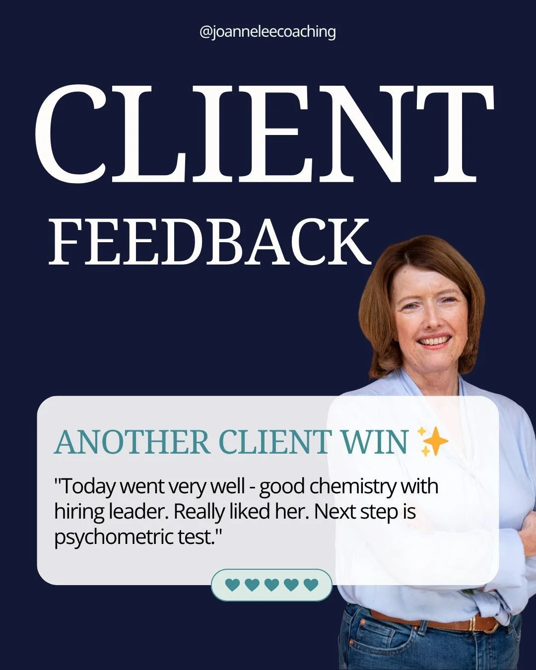 ✨ Another client win ✨
 
Interview prep isn&rsquo;t just about answering questions - it&rsquo;s about shaping your story with confidence.
 
This Senior Leader came to me for support ahead of a high-stakes interview. 
 
Together we:
 ✔️ Crafted a powe