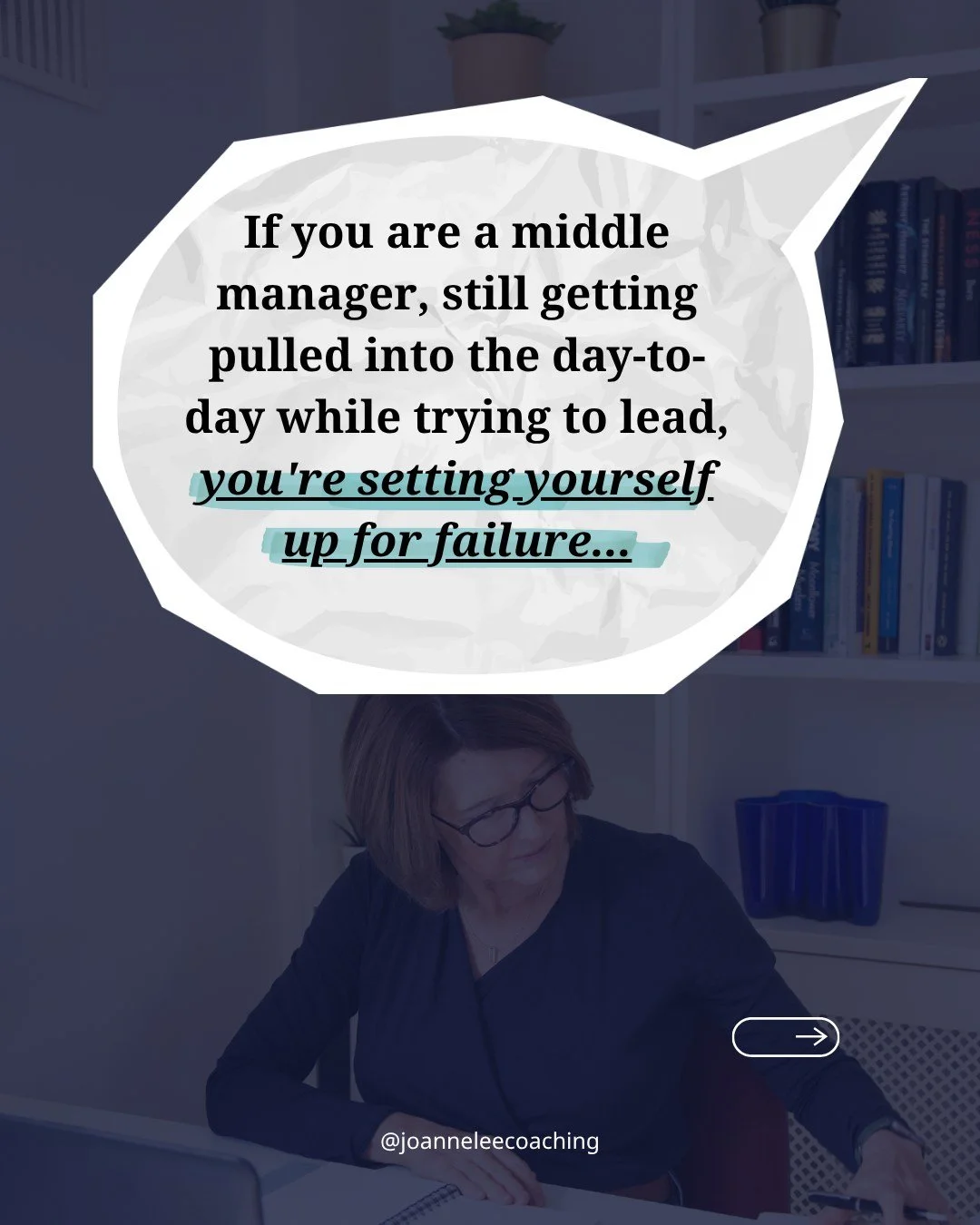 The biggest mistake new middle managers make?
Trying to be everything to everyone.

You were promoted for being good at your job, so you keep helping, fixing, stepping in, saying yes to everything.

But over time, the pressure builds.
You&rsquo;re bu