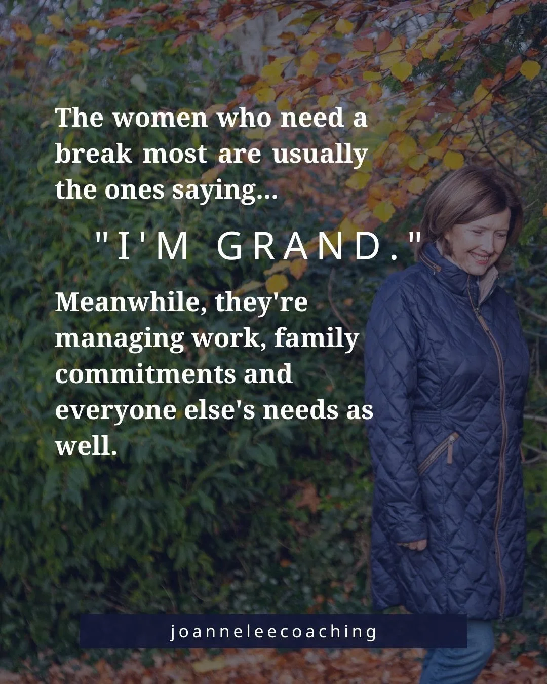 One thing I&rsquo;ve noticed from working with mid-career women over the years is that the people carrying the most responsibility are often the least likely to talk about it.

They&rsquo;re managing their careers, supporting their teams, looking aft