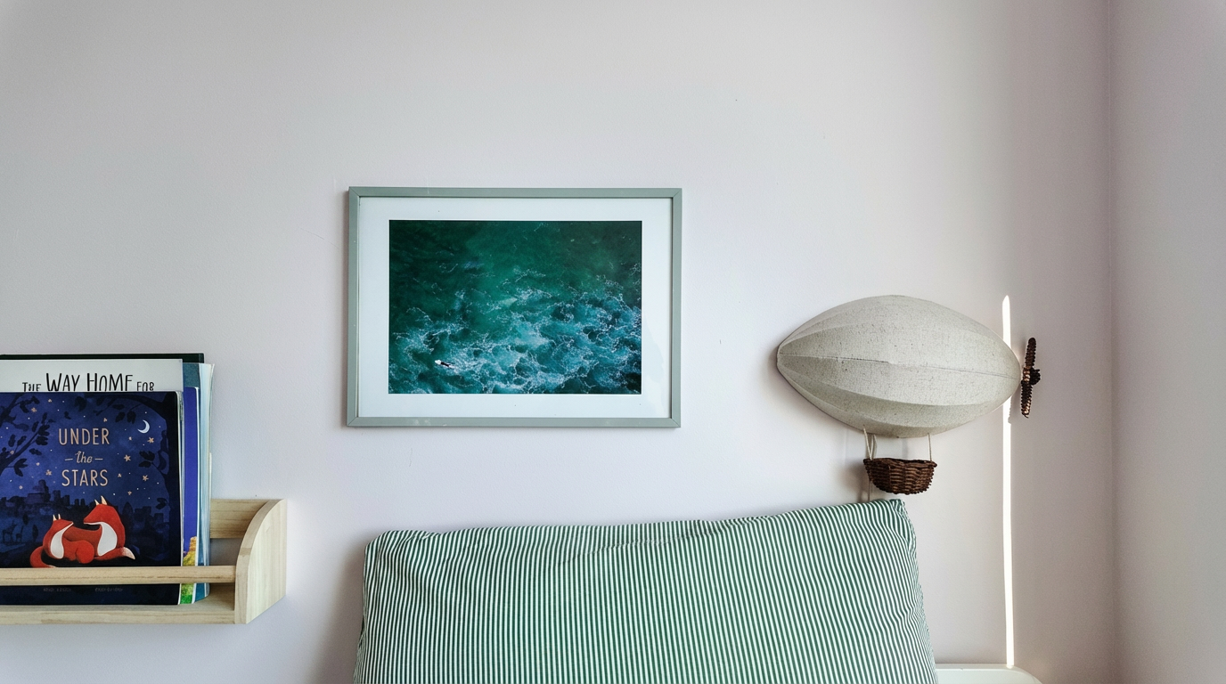 Aerial Photo of Surfer in Irish Ocean Skyfolk Image