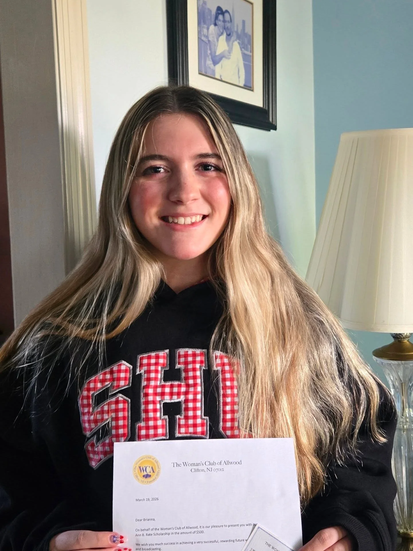 Congratulations to Brianna Natale of Clifton - this year's recipient of the WCA 2026 Anne B. Rate Scholarship. Brianna is on her way to Sacred Heart University in the Fall - majoring in Sports Communication and Media. 
Best of Luck! Brianna! 

#woman
