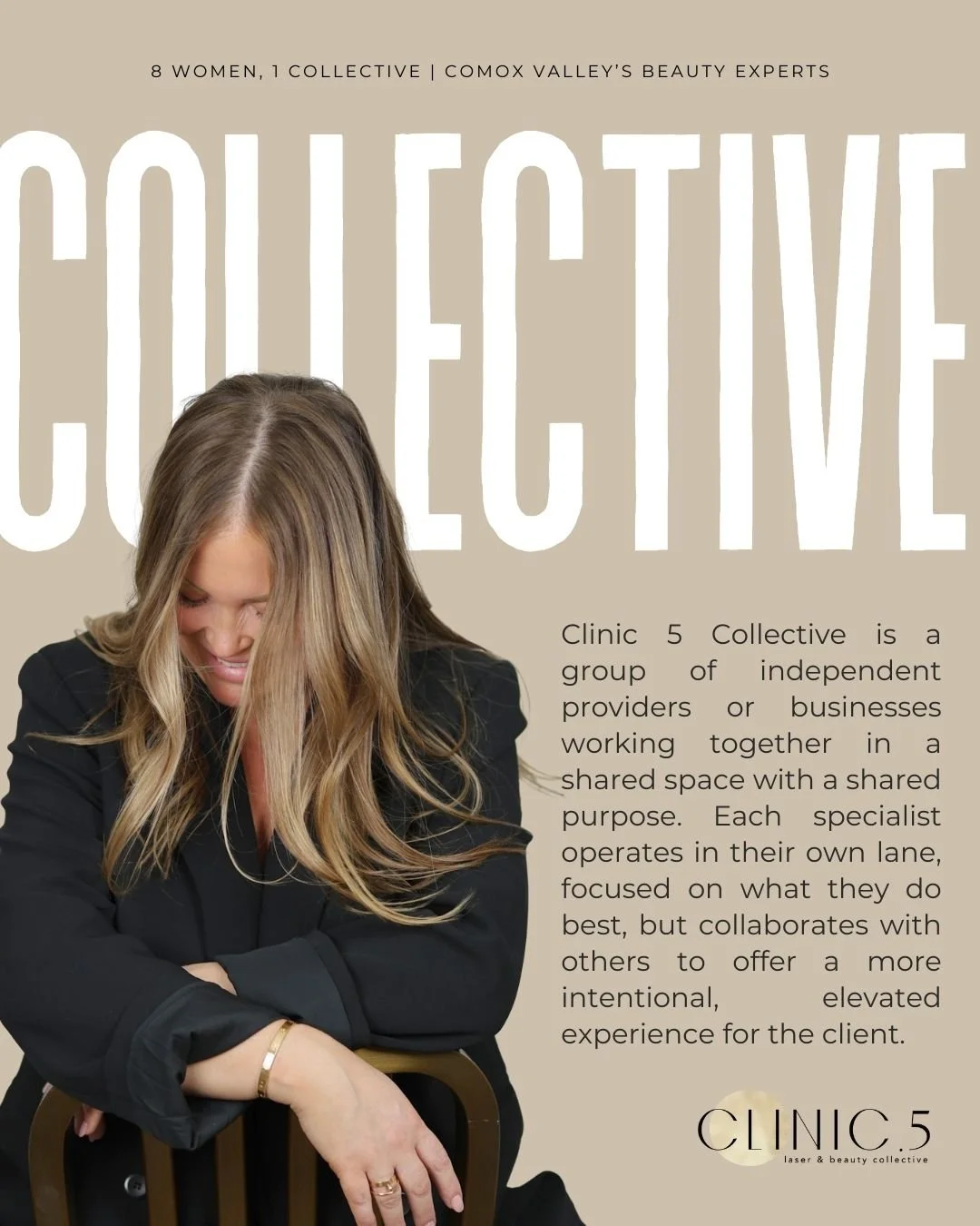 So what does the "collective" of Clinic 5 Collective actually mean? Clinic 5 Collective is a group of independent providers or businesses working together in a shared space with a shared purpose. Each specialist operates in their own lane, 