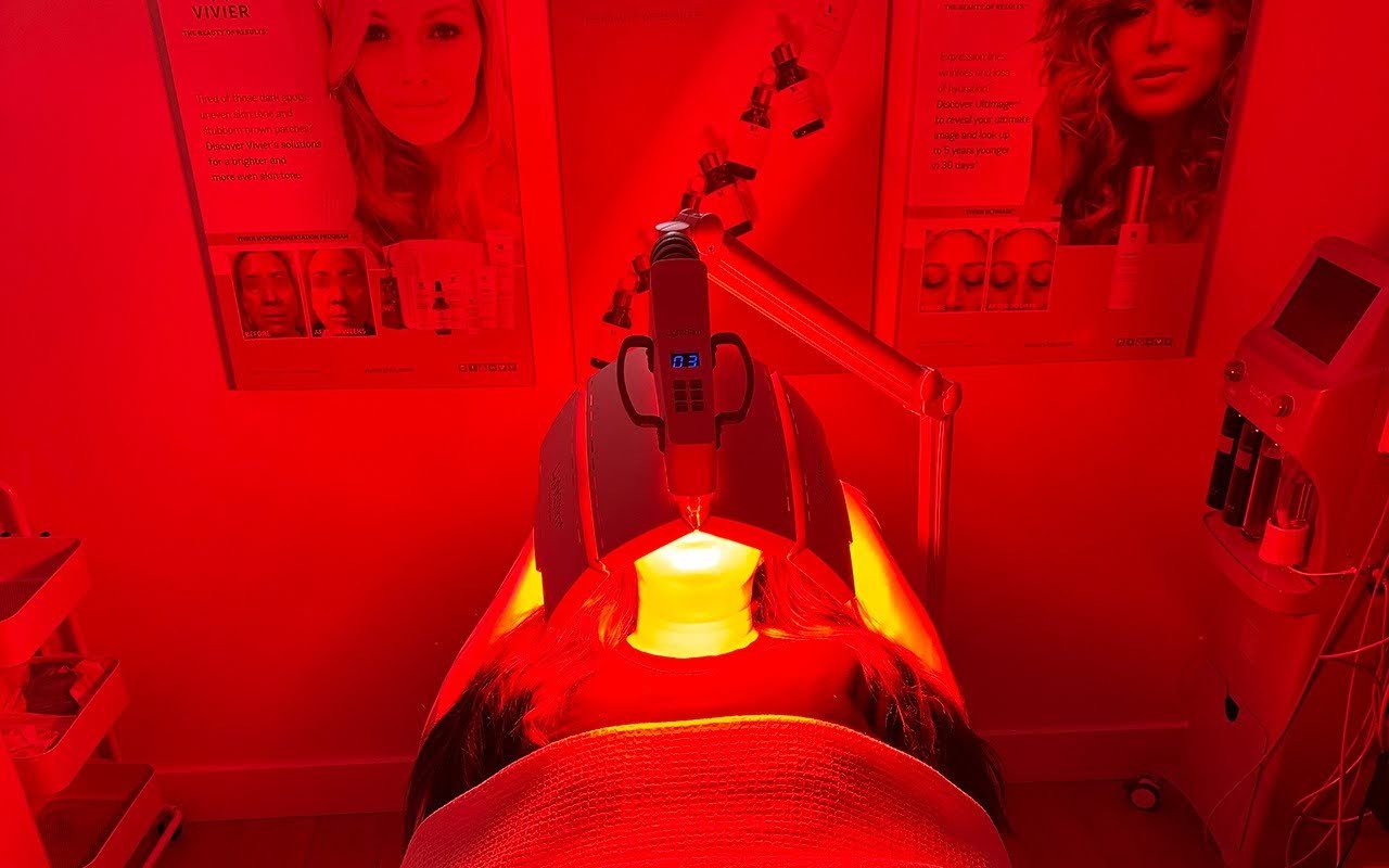 Red light therapy at our Comox Valley medical spa,