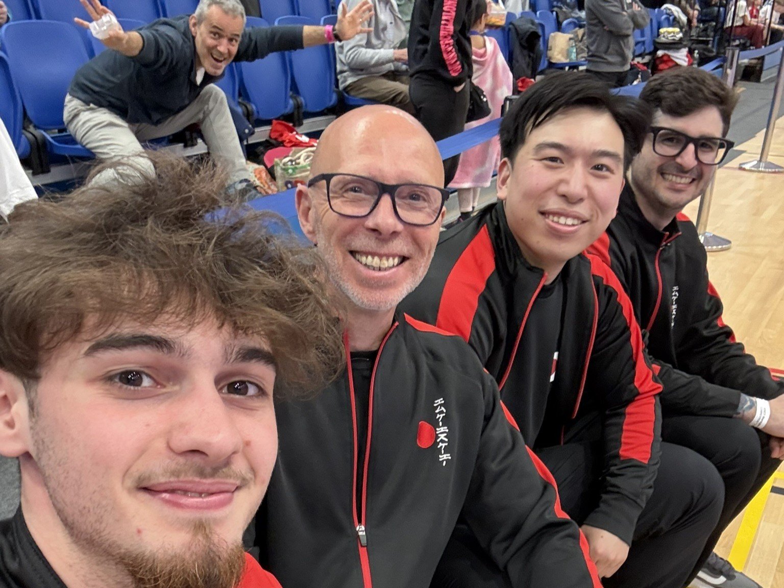 Coaches nd Daniel photobomb.JPEG