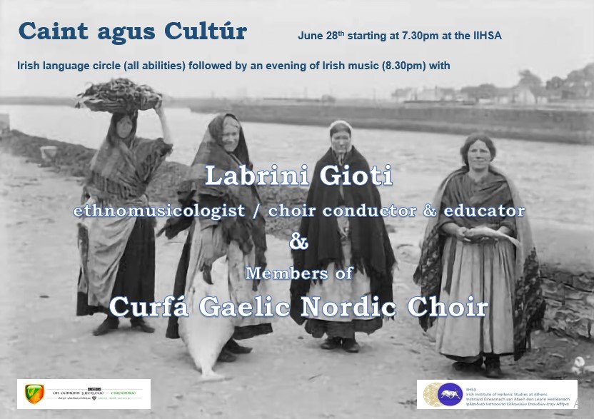 Ciorcal comhrá&nbsp;(Irish-language circle) &amp; Lambrini Gioti and the Curfá Gaelic Nordic Choir, introduction to the Sean-nós Tradition