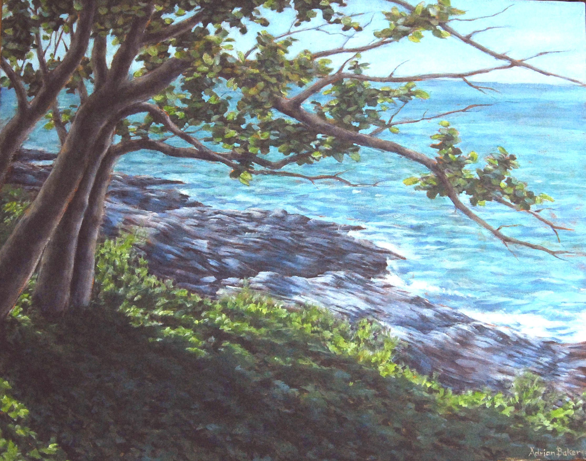 Bermuda Shoreline - acrylic on canvas - SOLD
