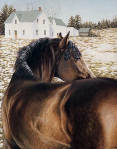 Justin in Winter - acrylic on canvas, 36" x 46", SOLD