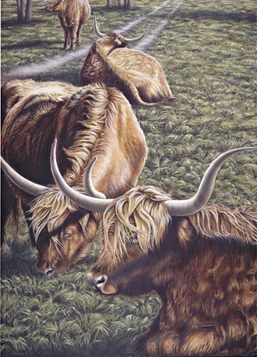 Evening Shadows - acrylic on canvas, 58" x 42", SOLD