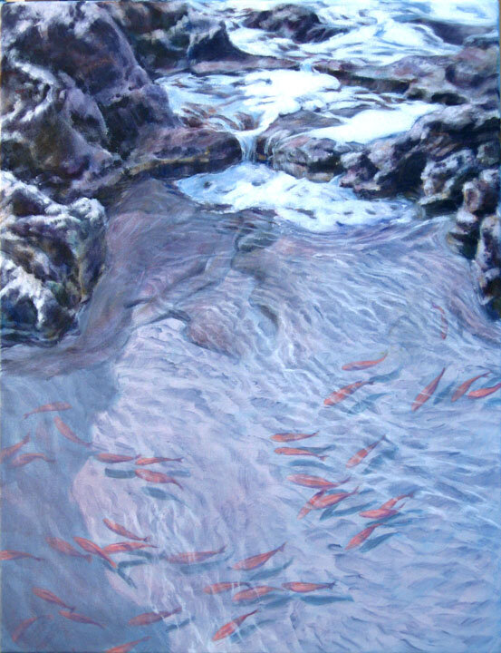 Incoming Tide - acrylic on canvas, SOLD