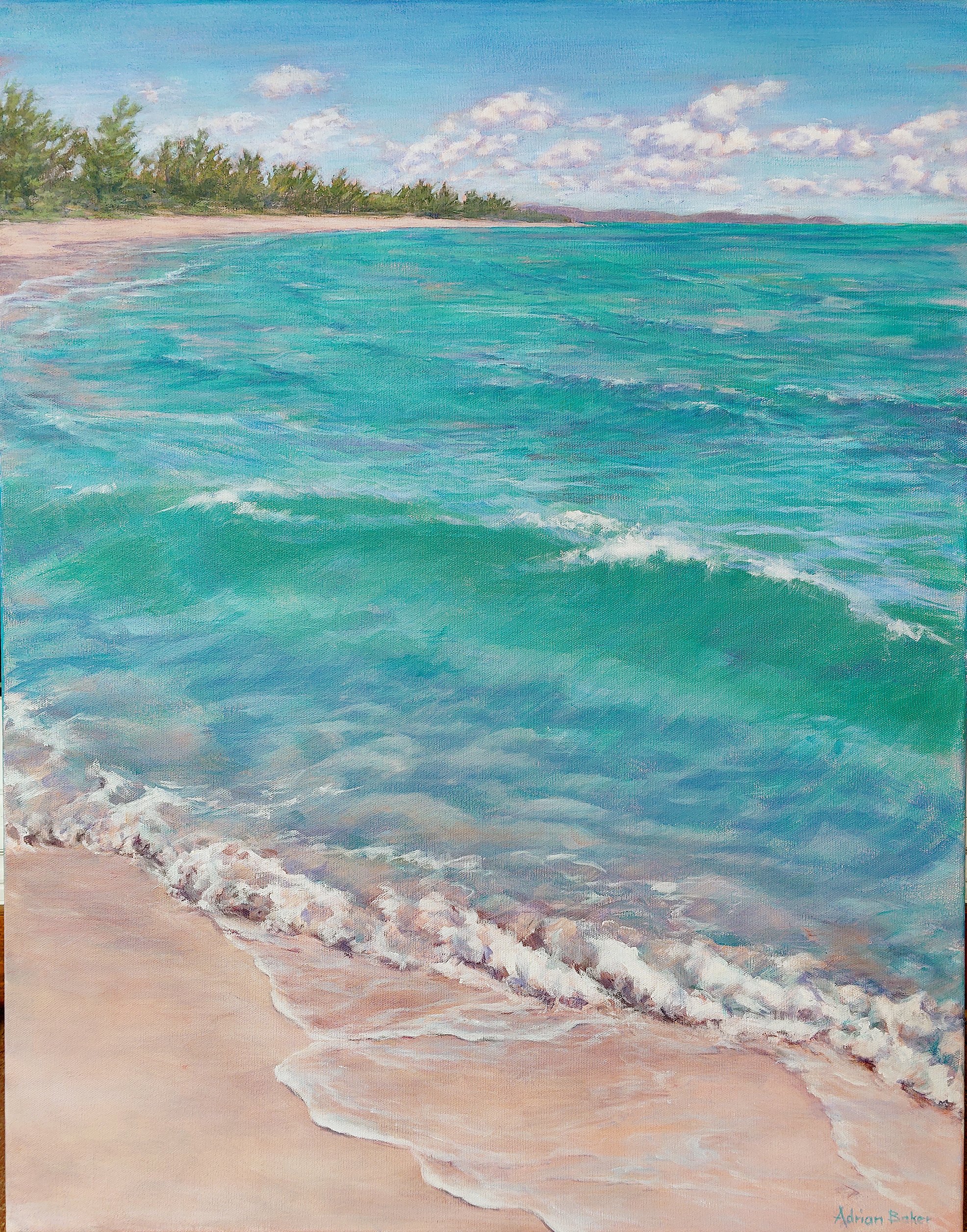 Sand, Sea, Sky - acrylic on canvas - 28" x 22" - available - $1,200