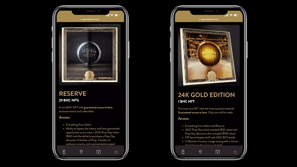 Reserve and Gold Tier NFTs