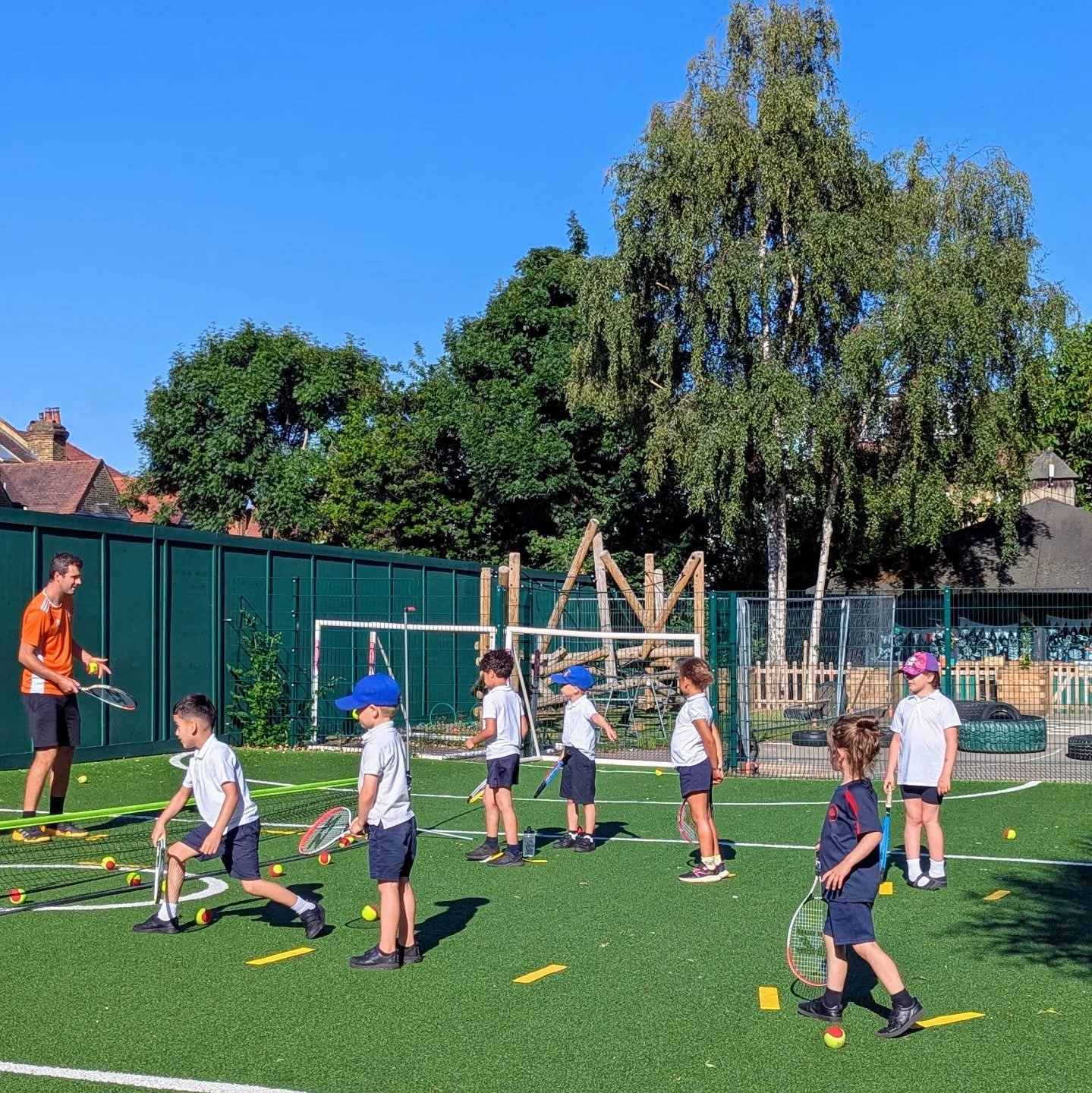 🎾 Anyone for tennis?🎾

While the Wimbledon Championship was just starting this morning, our pupils were enjoying their early morning tennis lesson in the sunshine. 
Who knows &mdash; we might just have a future champion among us! 🏆🇬🇧

#Wimbledon