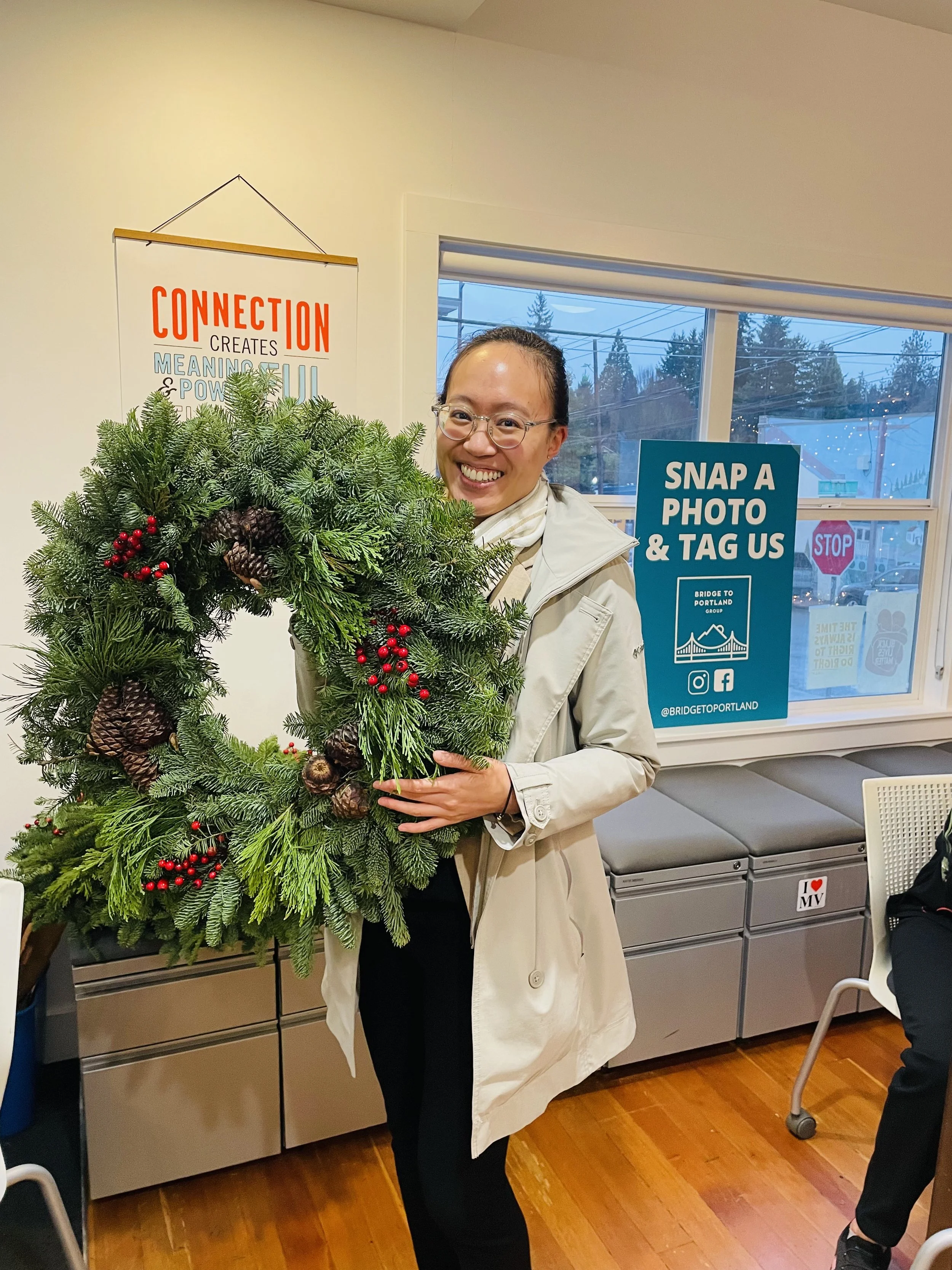 Bridge to Portland Group Wreaths &amp; Wine Event