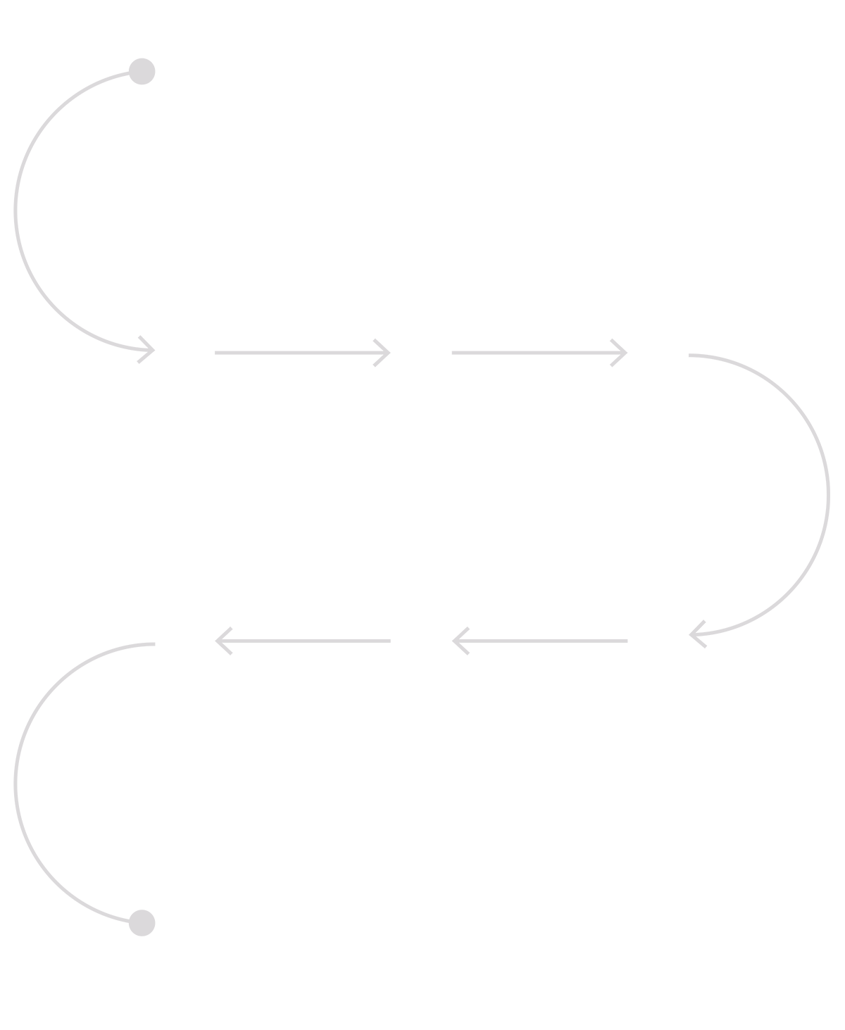 Abstract silhouette shapes of electric guitars upright against a white background.