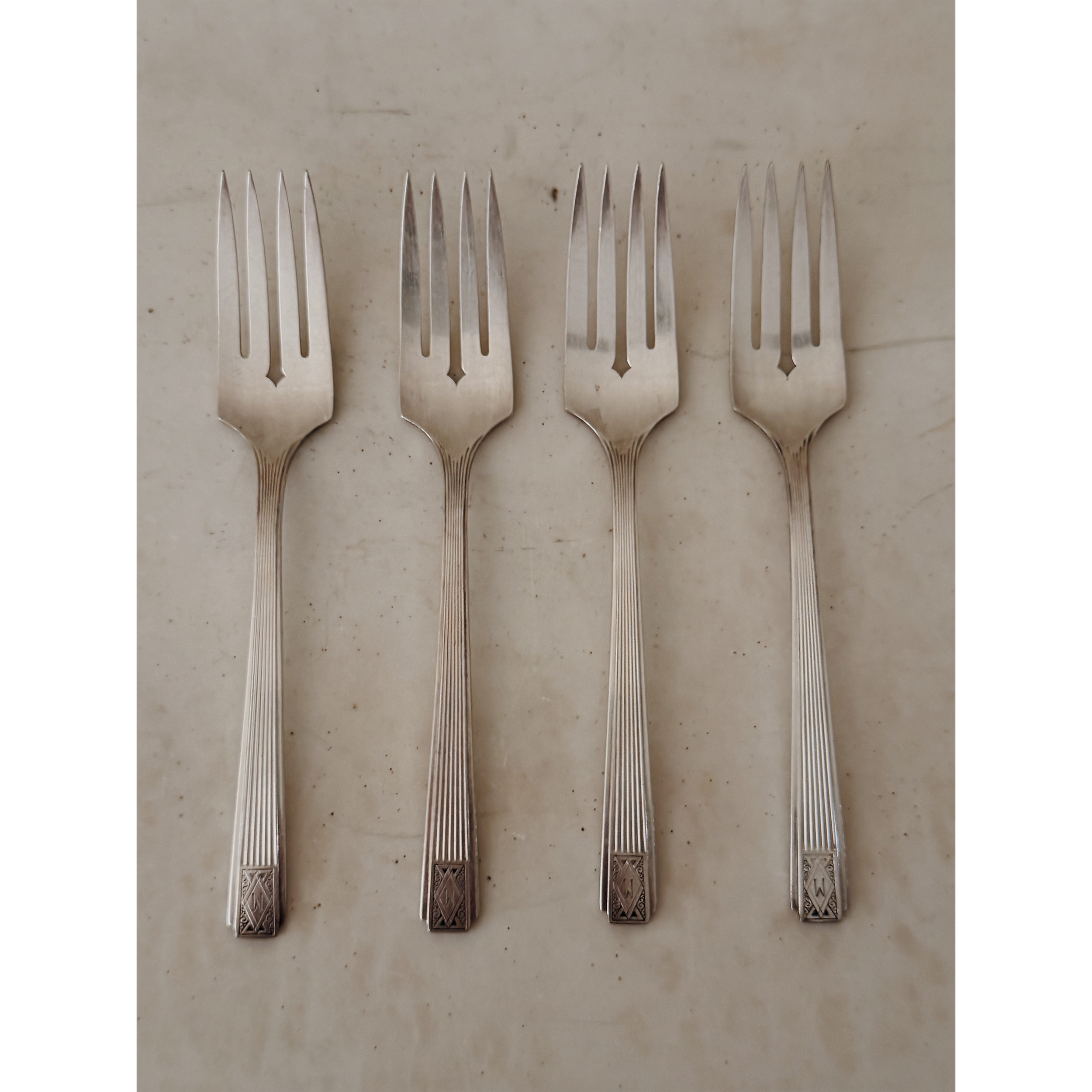 Set of Four Antique Dinner Forks, c. 1930