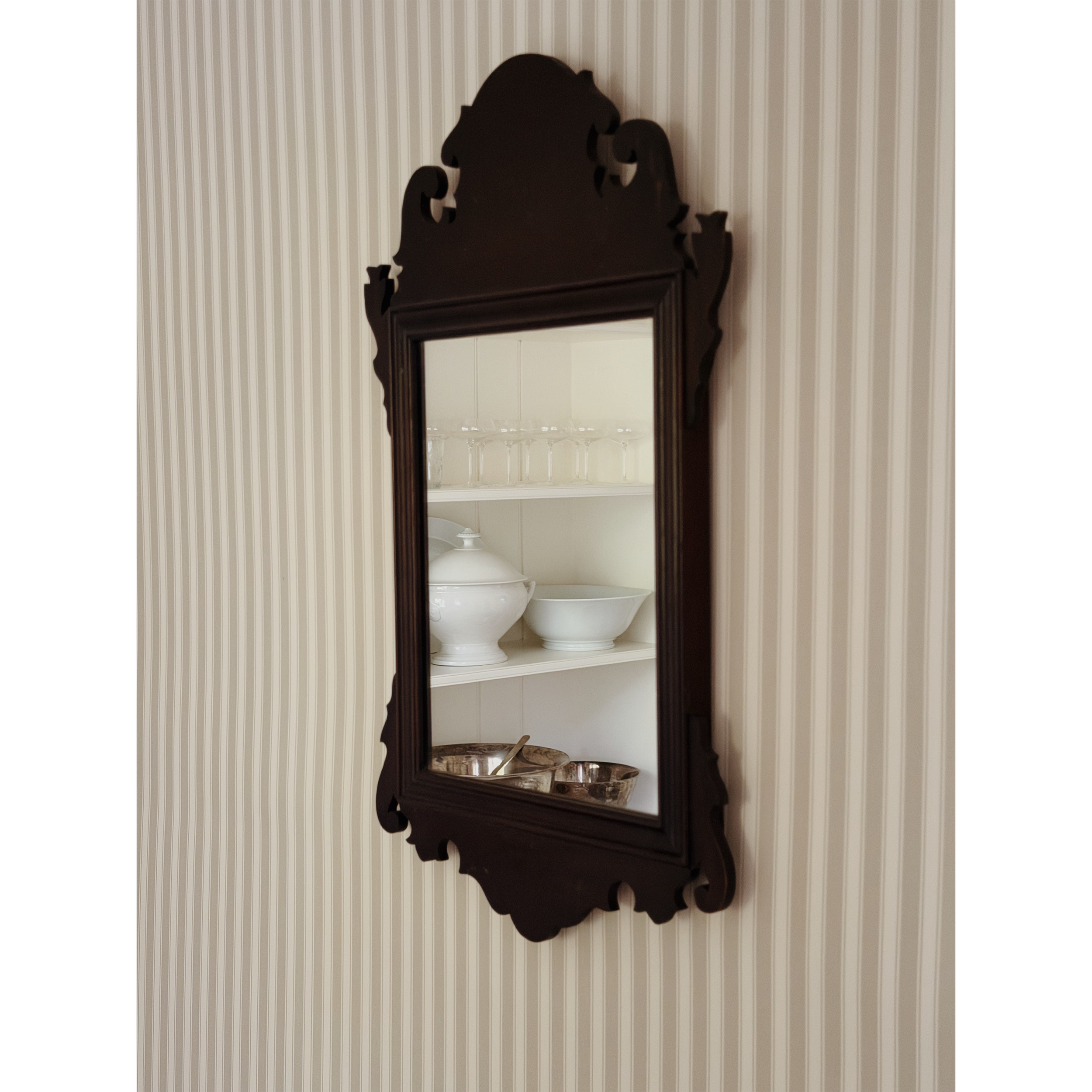 Antique Mahogany Fretwork Mirror
