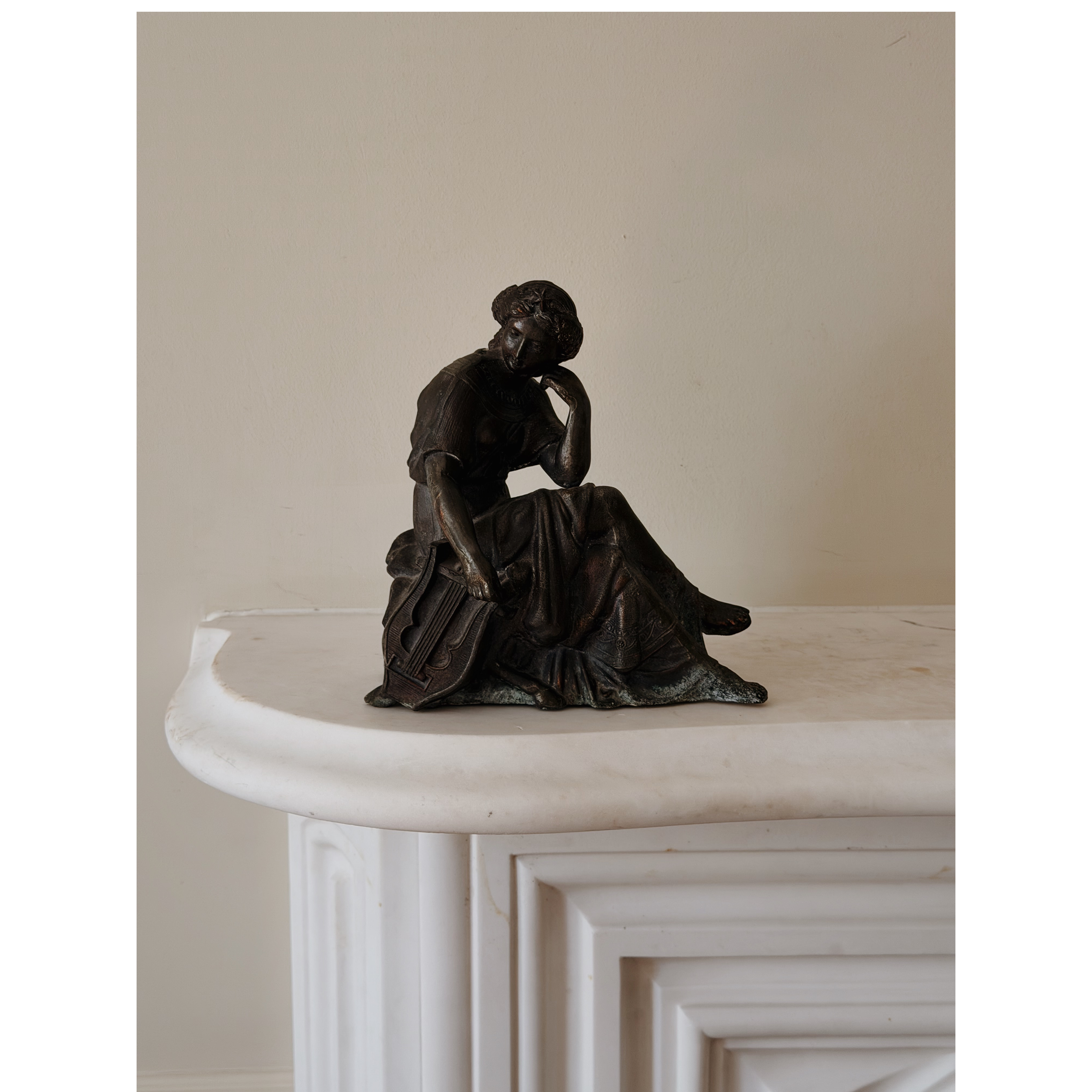 Antique Figural Clock Topper, c. 1890.