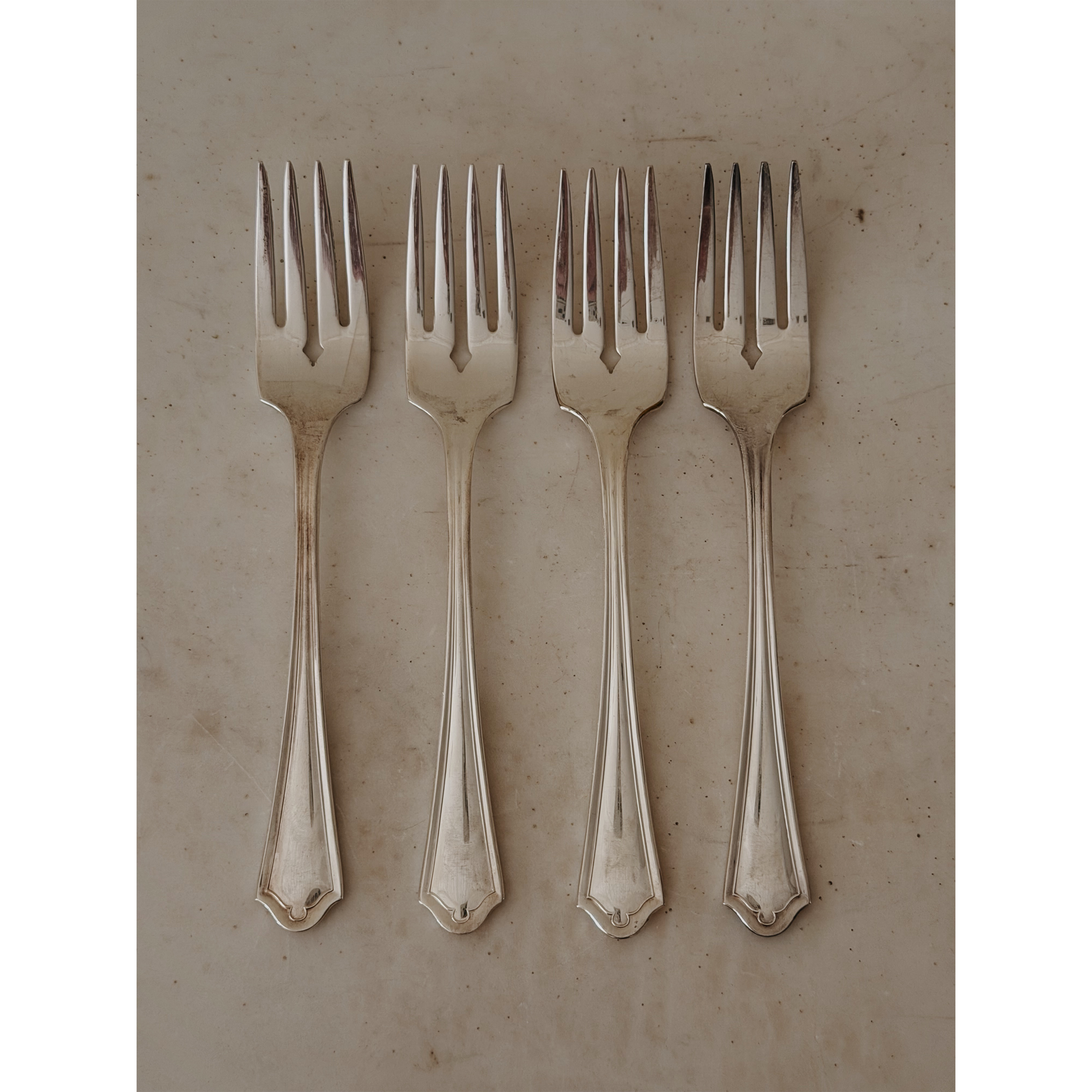 Set of Four Vintage Dinner Forks, c. 1930.