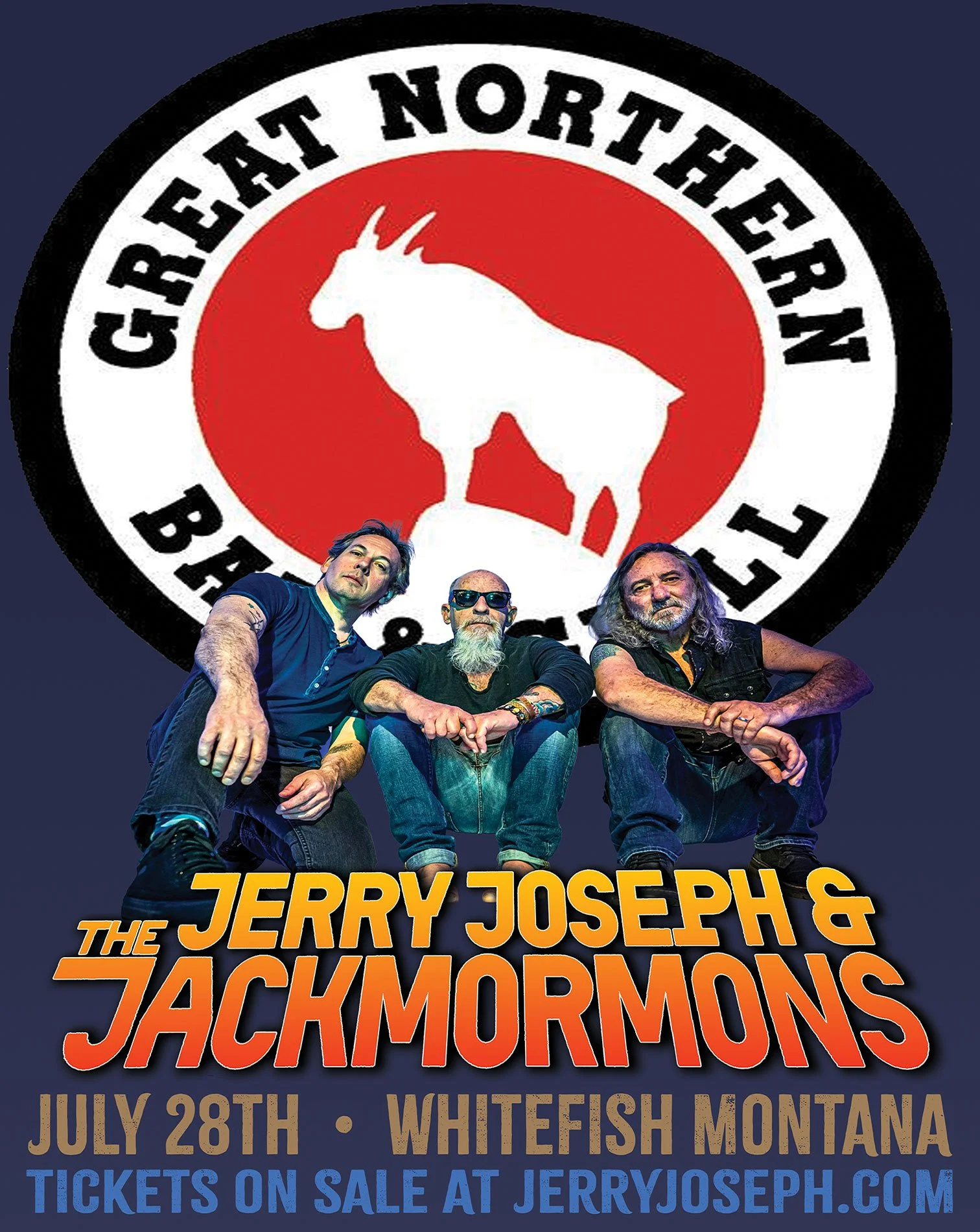 Jerry Joseph &amp; the Jackmormons return to the Great Northern Bar in Whitefish, MT &amp; Filling Station in Bozeman this July!