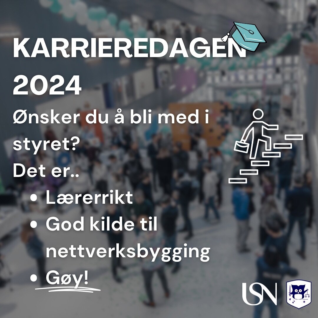 ❗️P&aring;meldingsskjema i bio! 

&Oslash;nsker du &aring; bli med i styret for Karrieredagen 2024? 🤩

Som styremedlem vil du spille en sentral rolle i planleggingen og gjennomf&oslash;ringen av &aring;rets mest innflytelsesrike karrierearrangement.