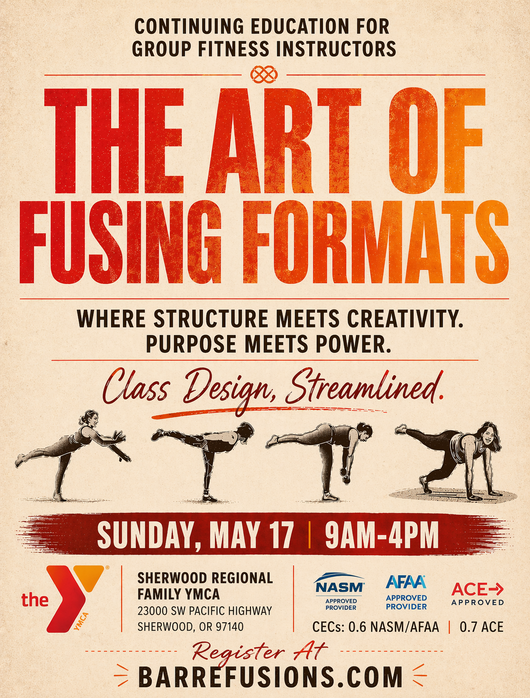 The Art of Fusing Formats Workshop at Sherwood Regional Family YMCA