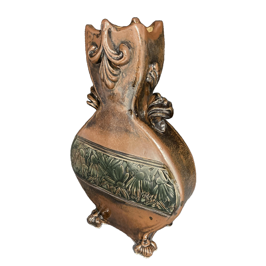  Connie Pike   High River, AB   Tenmoku Ornate Vase , 2022  porcelaneous clay  