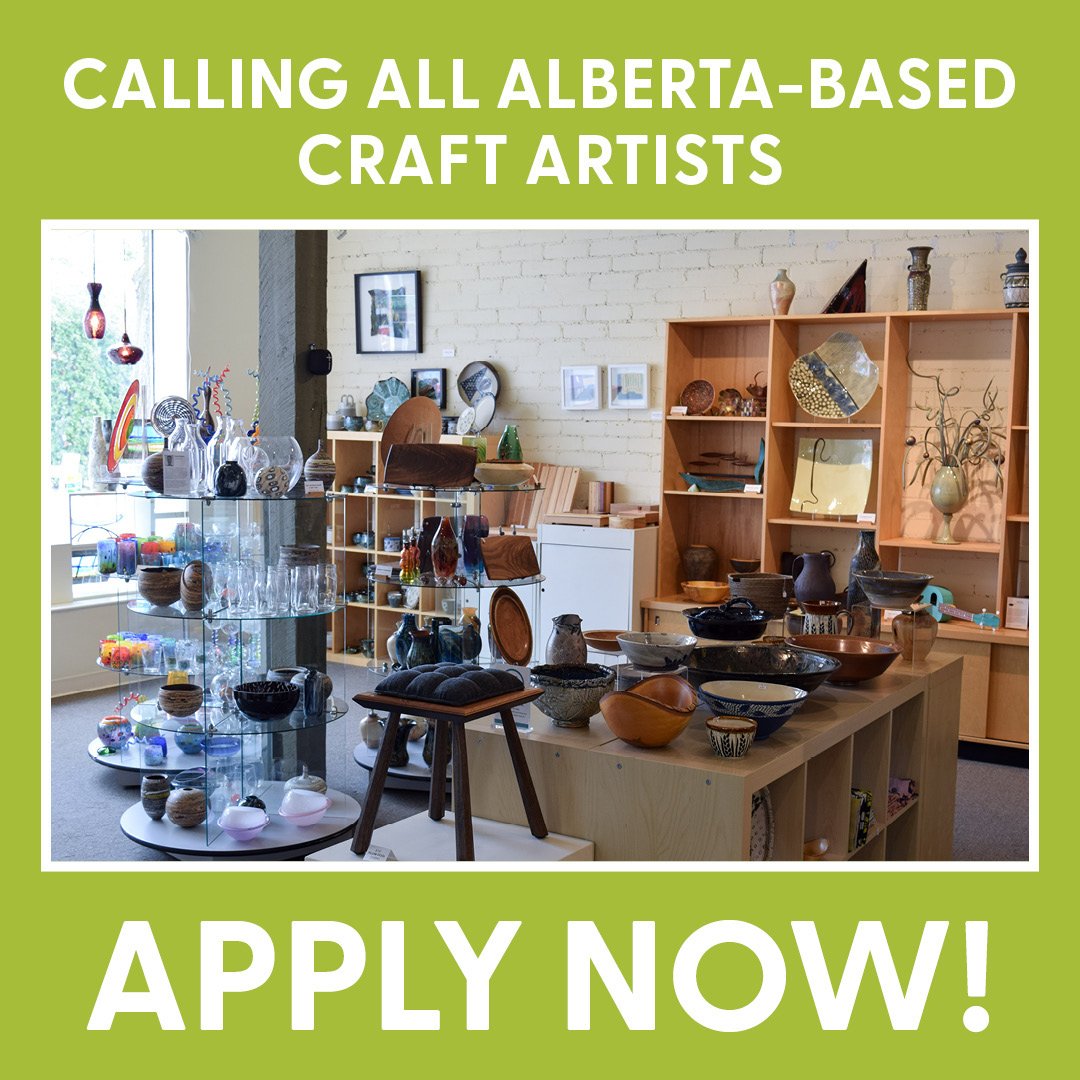 📢Calling all Alberta-based Craft artists - APPLY NOW! 

Are you interested in selling your work at the Alberta Craft Gallery? We are now accepting applications to sell your work at the Gallery Shop Edmonton &amp; Calgary. 

Why sell through the Albe