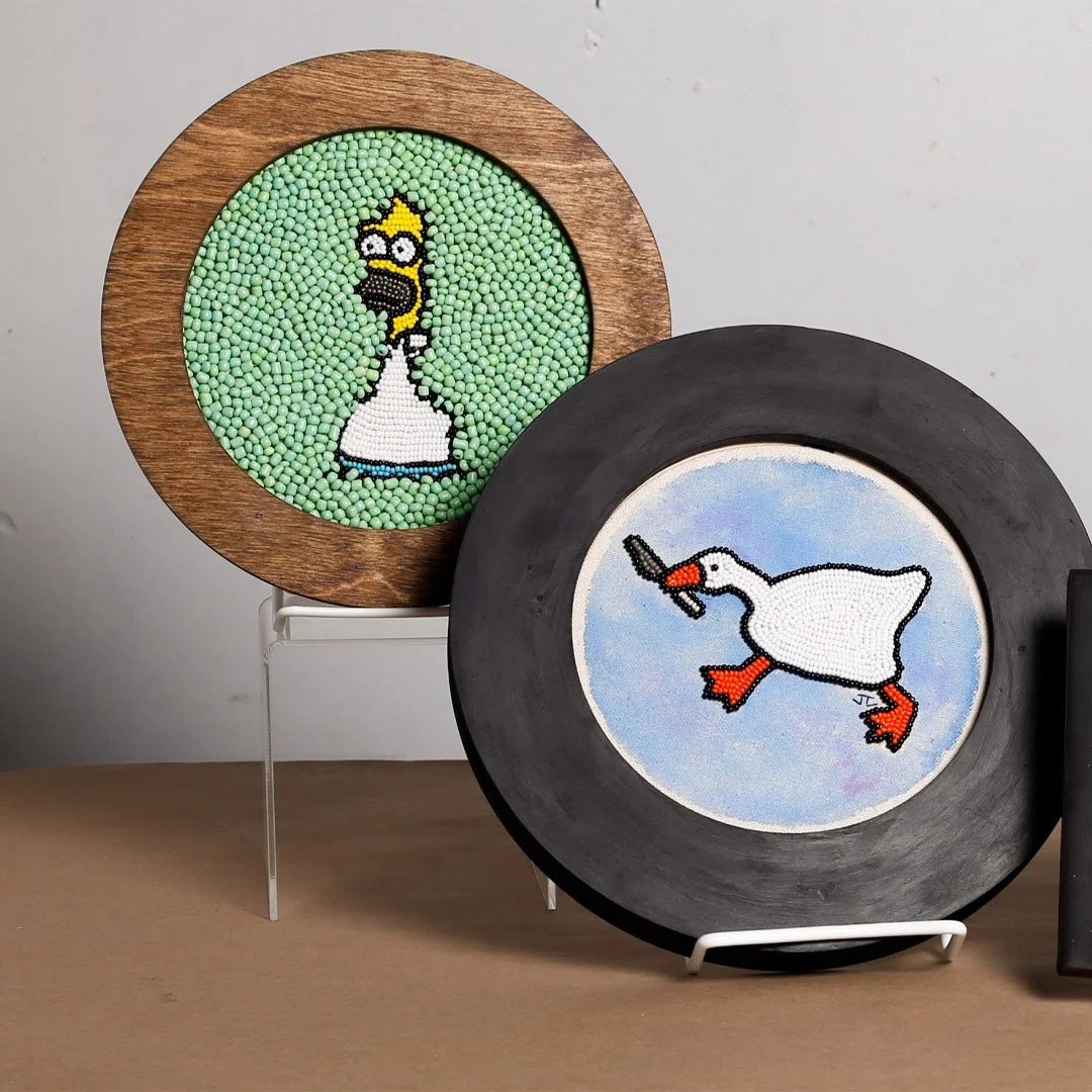 Finding the perfect Valentine&rsquo;s gift can be overwhelming&mdash;but we&rsquo;ve got you covered. As part of our this-or-that series, we&rsquo;re turning to the walls.

On one end, Jocelyn Crocker&rsquo;s beaded works are whimsical, with playful 