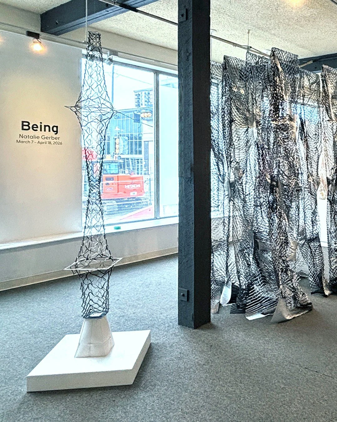 Last chance alert! Today is your final opportunity to experience Natalie Gerber&rsquo;s captivating solo show &ldquo;Being&rdquo; at Alberta Craft&rsquo;s Discovery Gallery in Edmonton. Step into a world where layered textiles, digital cuts, and scul