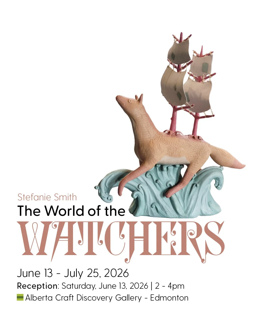 Save the date! 🎉 Join us at Alberta Craft Edmonton on Saturday, June 13 from 2&ndash;4pm for an inspiring afternoon celebrating the opening of TWO incredible exhibitions:

🔎 Stefanie Smith&rsquo;s &ldquo;The World of the Watchers&rdquo; &ndash; ste