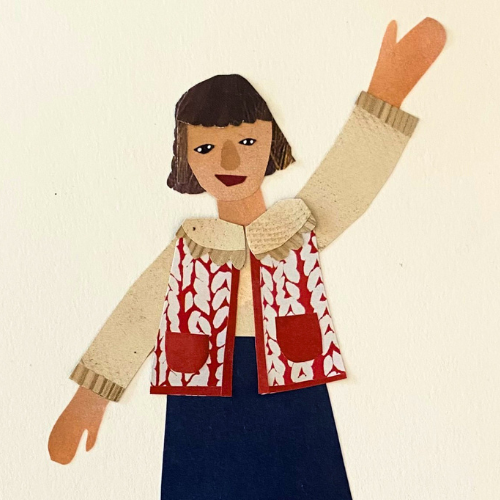 Recycled Collage Self Portraits with Hannah Gelderman