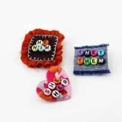 Make Your Own Pronoun Pin with Juniper Olive