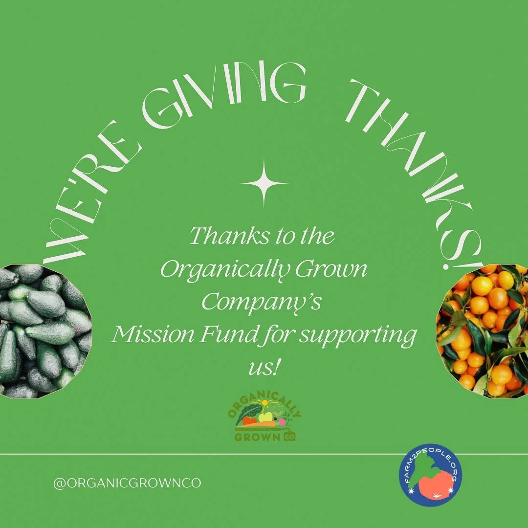 Today we&rsquo;re feeling 🙏 grateful &amp; excited 🤗 to share that we&rsquo;ve received a grant from Organically Grown Company&rsquo;s Mission Fund! @organicgrownco 🎁

Giving back to the community is deeply ingrained in OGC&rsquo;s purpose, and we
