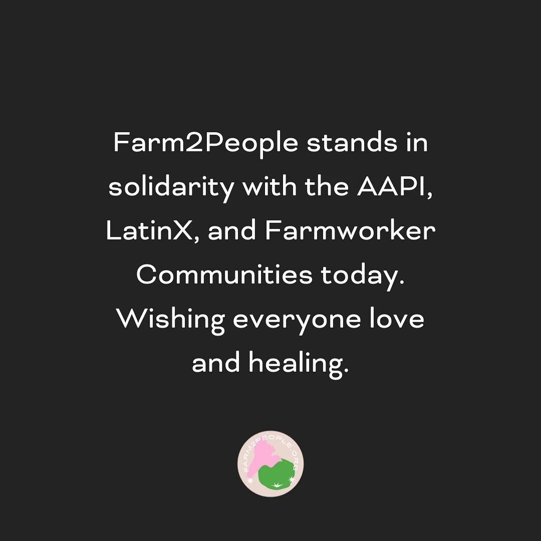Wishing you all love and healing today 🖤 as we stand in solidarity with the AAPI community, the LatinX community, and the farm worker community.