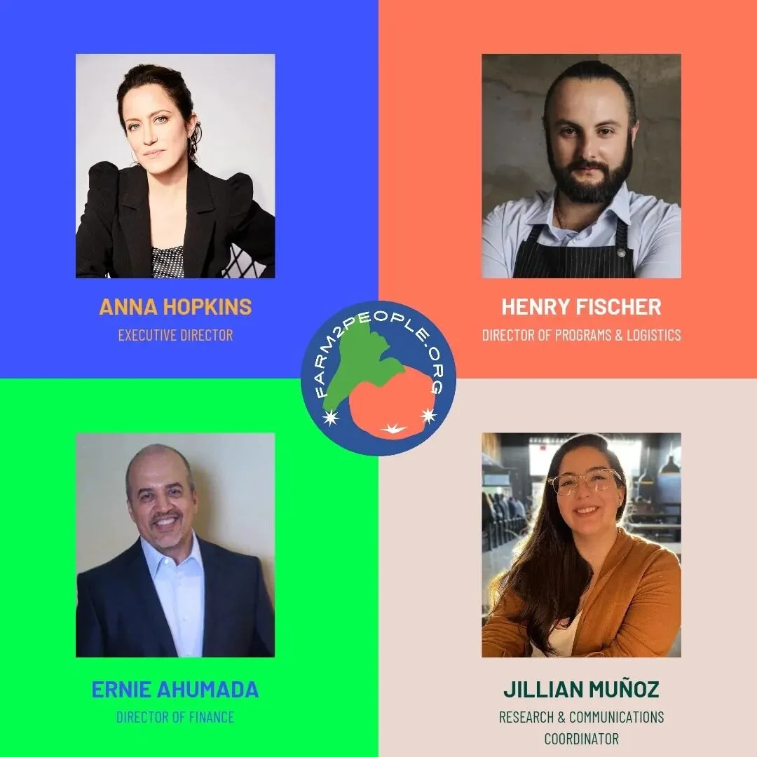 In addition to our recently formalized Board of Directors, we're also happy to announce our Core Team! Farm2People has been a volunteer-led and operated project since our beginning in 2020, however thanks to our new organization structure we're happy