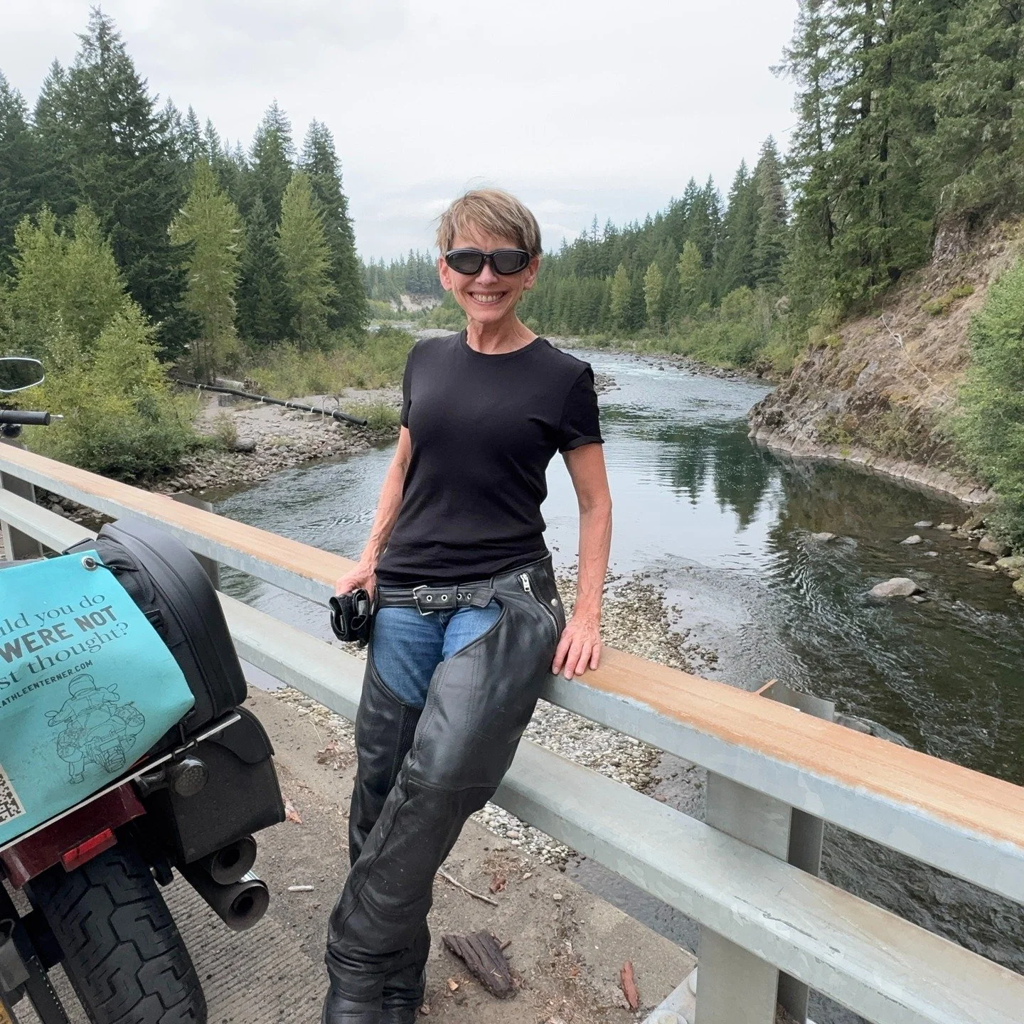 What a fun day cavorting through fog and forest past rivers, lakes, and scenic overlooks. Although skies were mostly overcast, today&rsquo;s ride north through the Gifford Pinchot National Forest to Cougar was downright invigorating due to the lack o