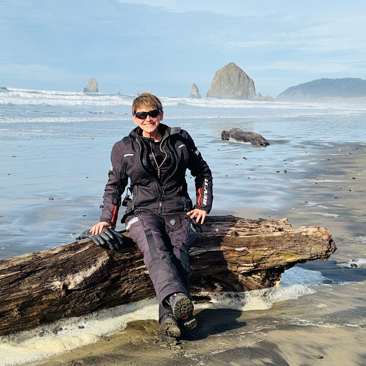 Strolling along the soft sandy beaches on the Oregon Coast today, I breathed in the wet salty air, gazed at the seagulls flying overhead, and giggled as the foamy white waves chased me up the beach. After a busy week preparing for motorcycle trips to