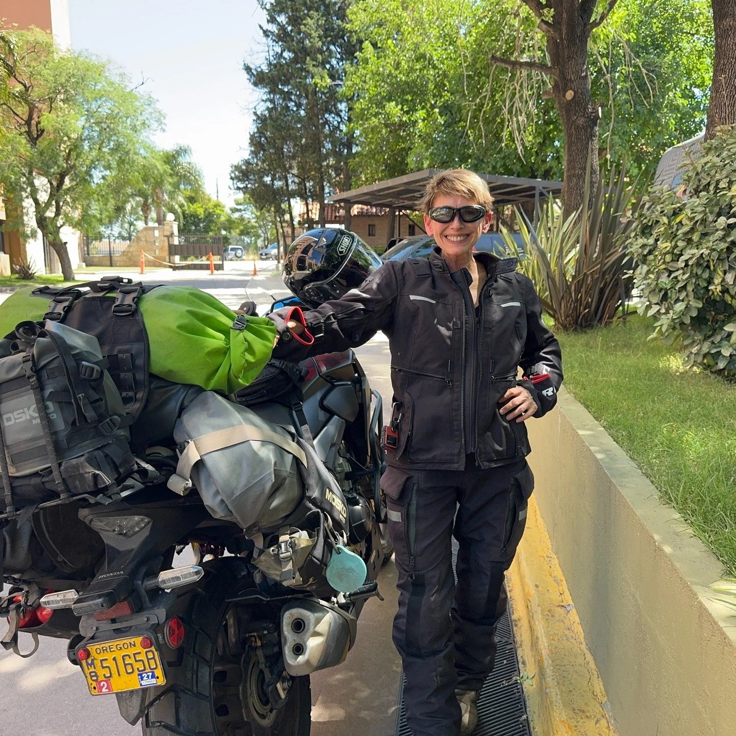 Woohoo! I never thought my South American biking adventure would start with me pushing my motorcycle out of the airport. But I&rsquo;m so excited to finally be reunited with Adventure Baby and on the road in my sixth continent. 
#adventure #motorcycl
