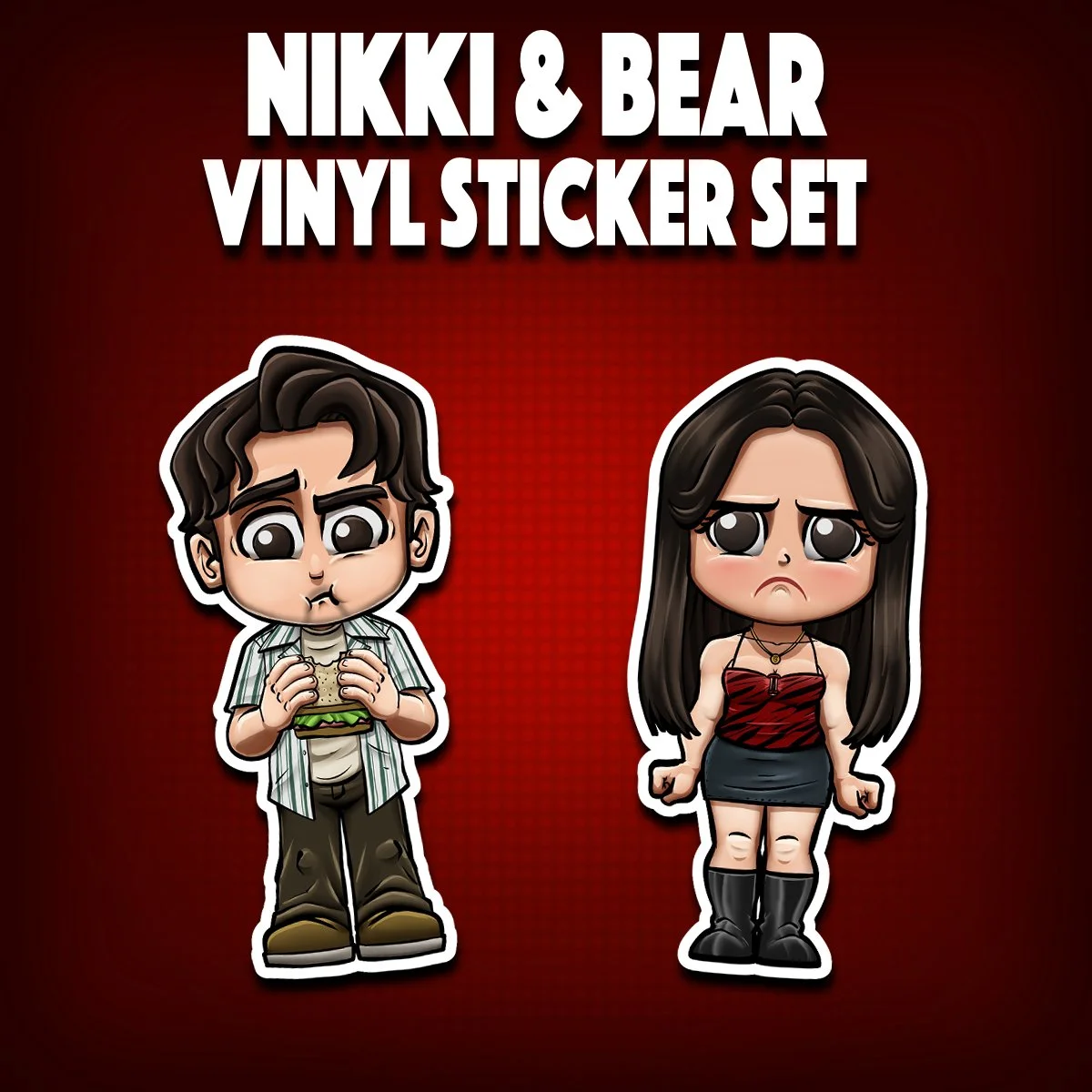 Nikki & Bear Vinyl Stickers