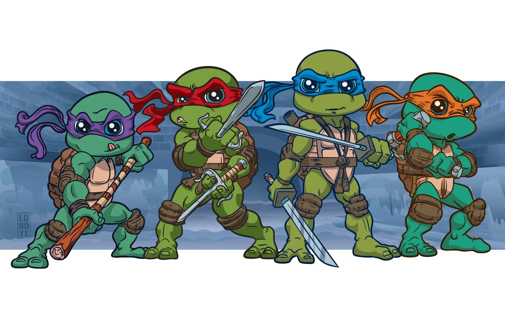 80's Wayback Wednesday Toon Digital Print- Teenage Mutant Ninja Turtles