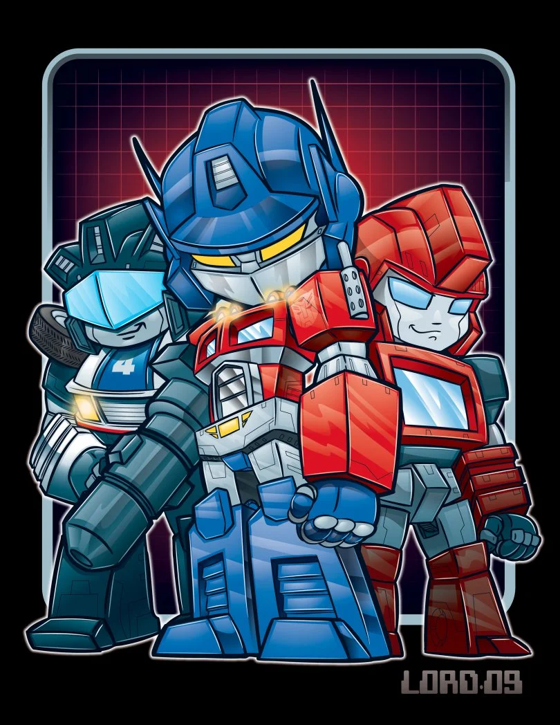 80's Wayback Wednesday Toon Digital Print- Lil Autobots