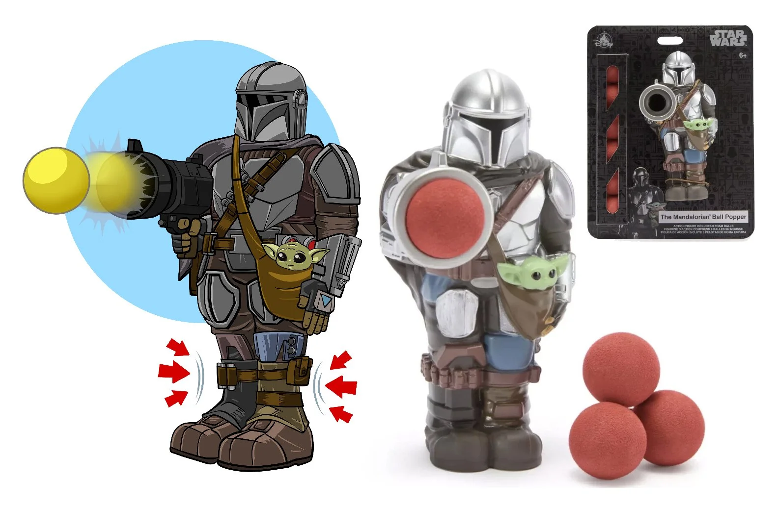 Client: Lucasfilm/Disney
Toyline: Toys
Job: Designed stylized ball popper based on the popular Mandalorian character.