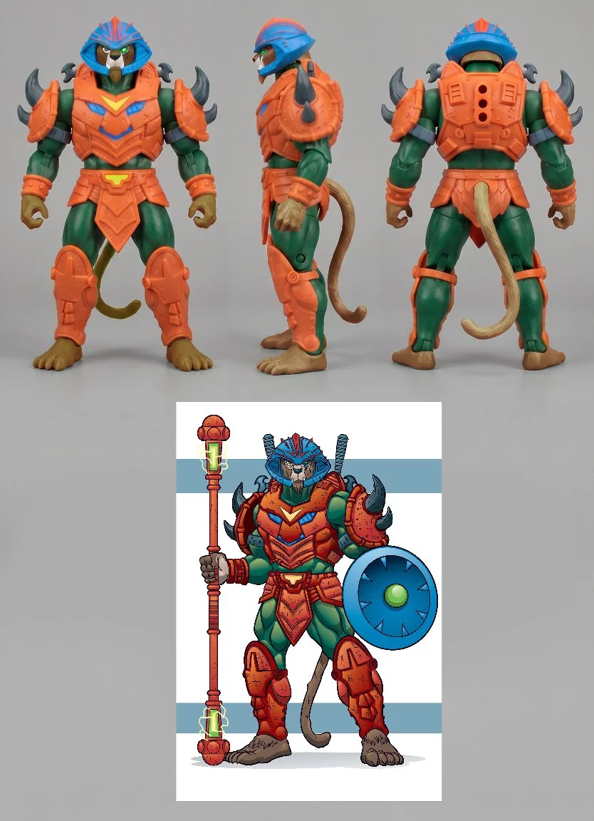 AI Rendering based off of personal concept art of a Masters of the Universe styled character.