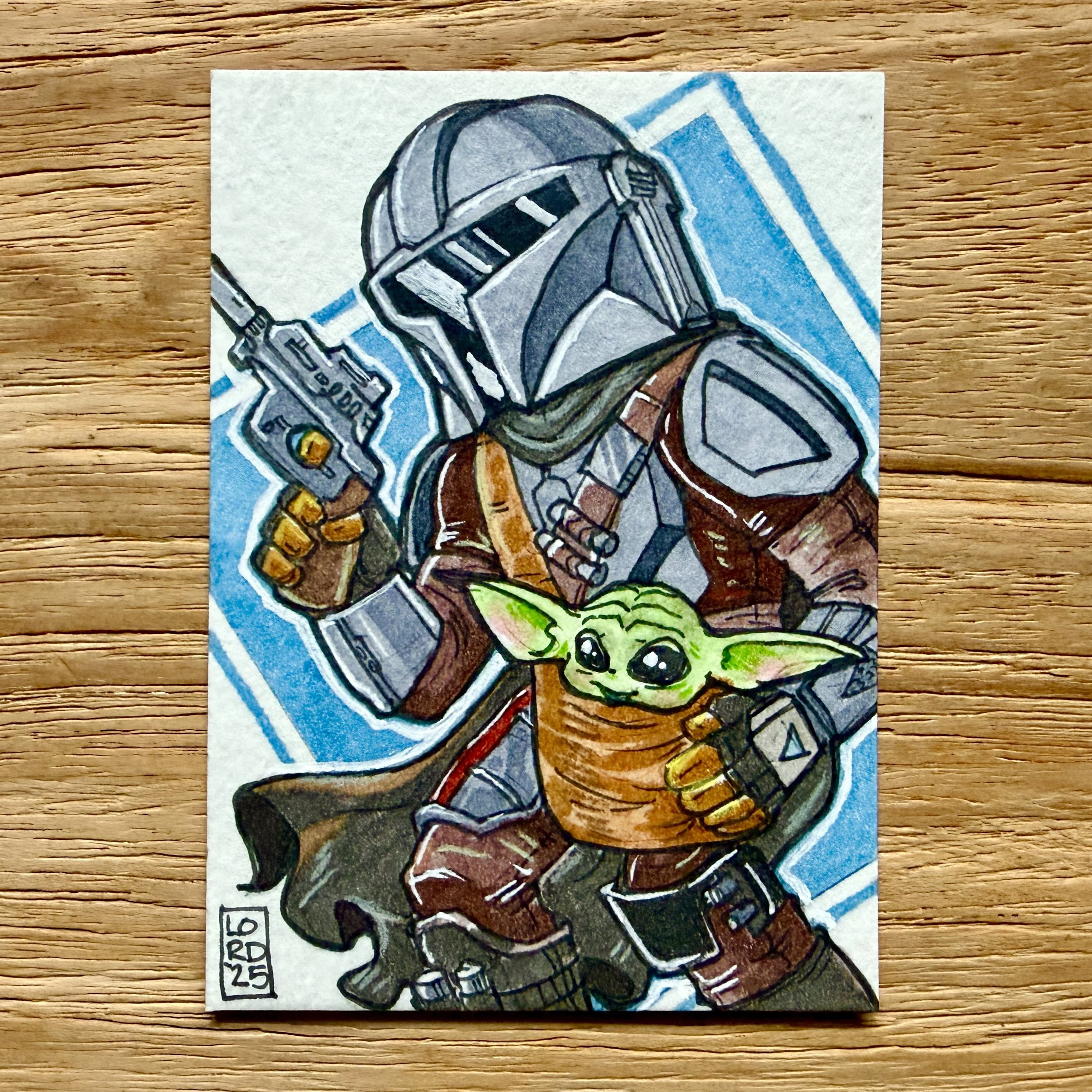 "Mando & Grogu" Sketch Card